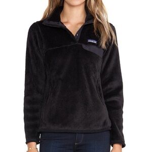 Patagonia Black Re-tool snap pullover